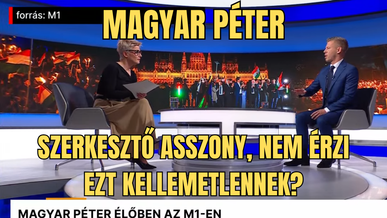 Magyar Péter az M1-en nekiment a közmédiának: „Propagandát olvas fel!”